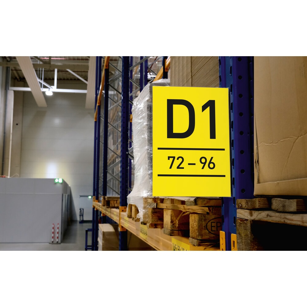 Číslo obrázka výrobku 4: DURABLE označenie regálov, magnetický štítok uličky, A4 na výšku