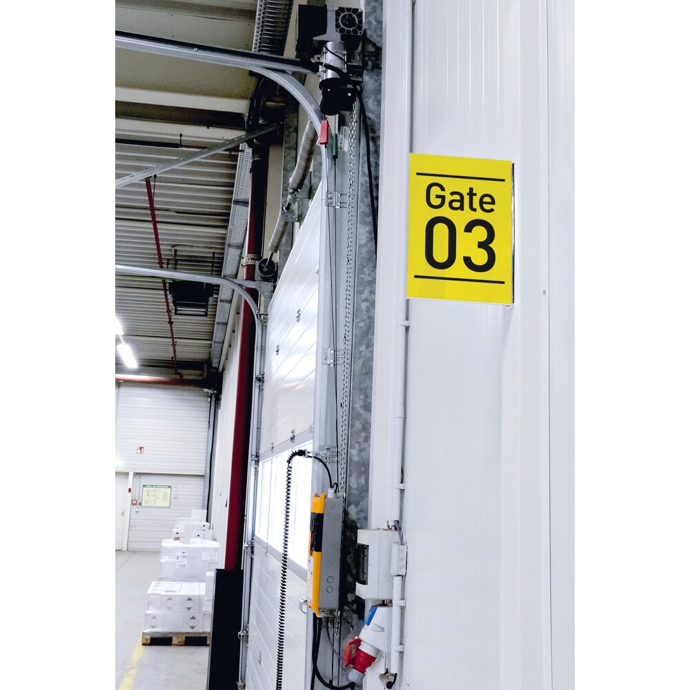 Číslo obrázka výrobku 5: DURABLE označenie regálov, magnetický štítok uličky, A4 na výšku