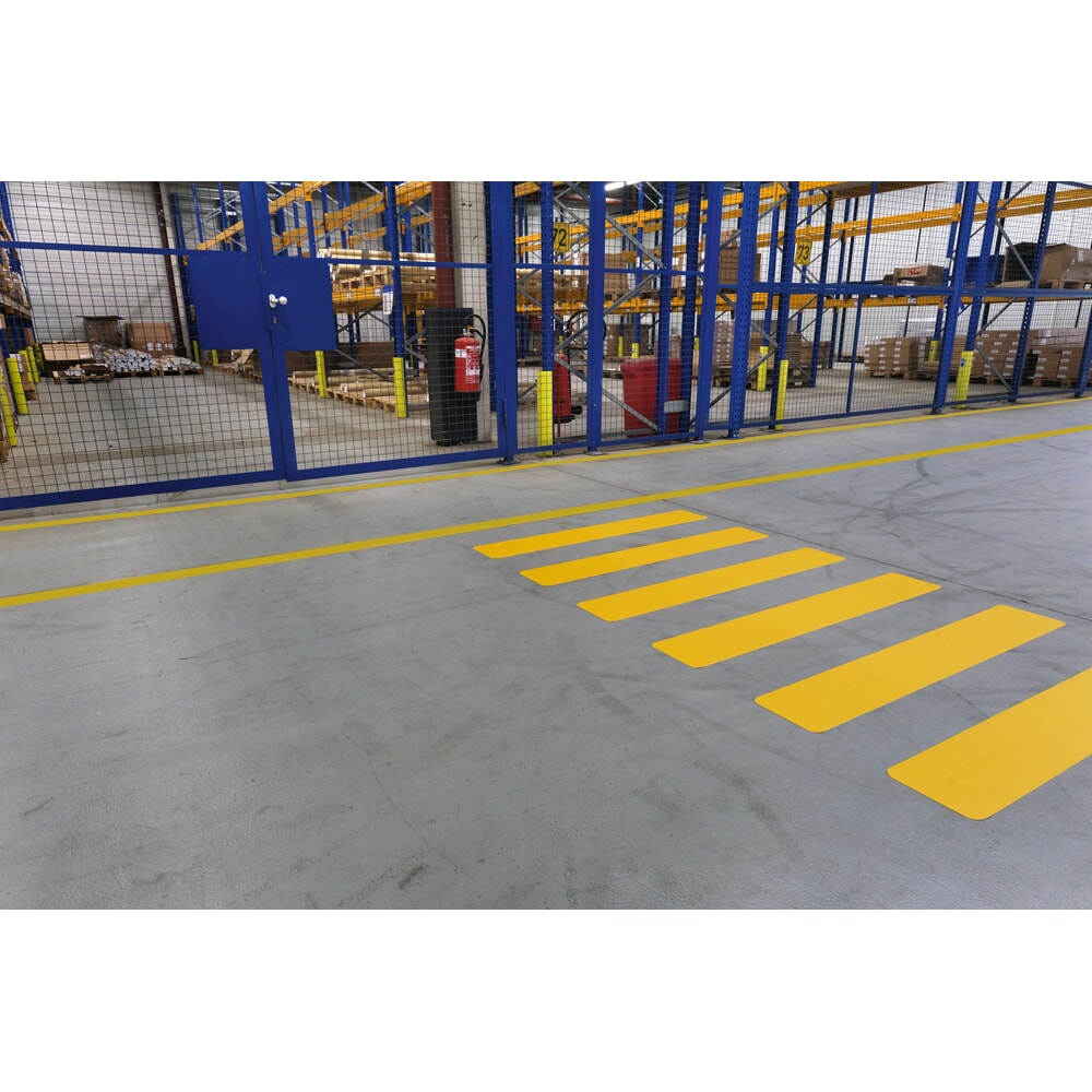 Číslo obrázka výrobku 2: DURABLE podlahová značkovacia páska Zebrastreifen 120 × 20 cm, žlté náhradné pásy