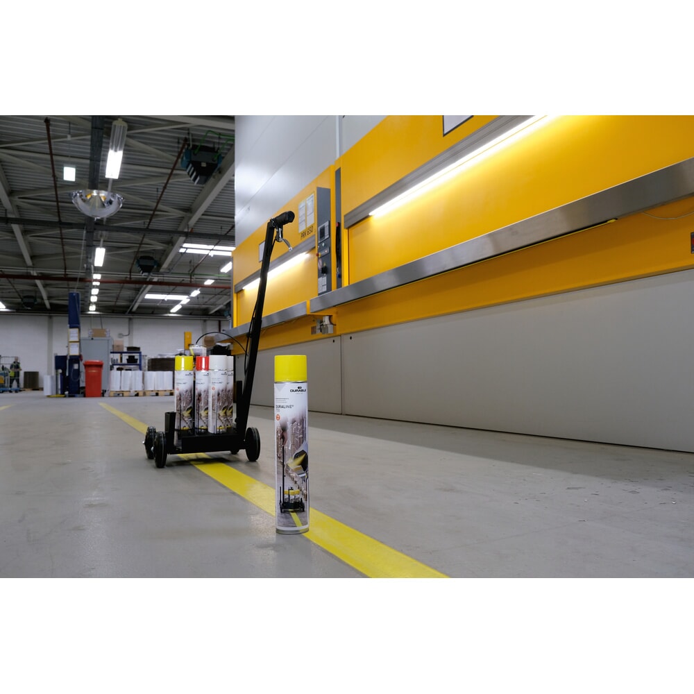 Číslo obrázka výrobku 3: DURABLE farba na značenie podlahy v spreji DURALINE®, do interiéru a exteriéru, 750 ml, biela