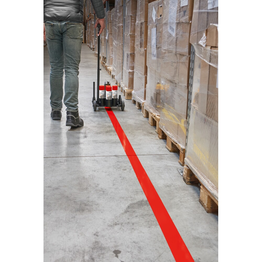 Číslo obrázka výrobku 2: DURABLE farba na značenie podlahy v spreji DURALINE®, do interiéru a exteriéru, 750 ml, červená