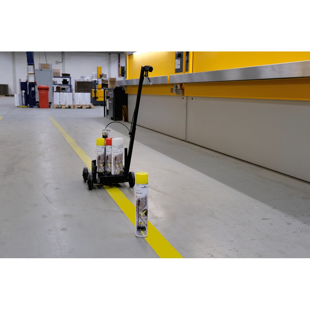 Číslo obrázka výrobku 2: DURABLE farba na značenie podlahy v spreji DURALINE®, do interiéru a exteriéru, 750 ml, žltá