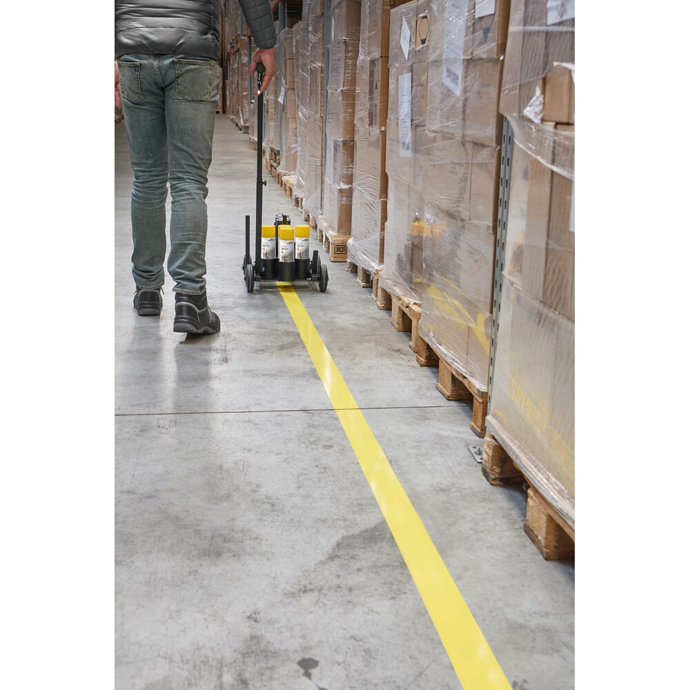 Číslo obrázka výrobku 3: DURABLE farba na značenie podlahy v spreji DURALINE®, do interiéru a exteriéru, 750 ml, žltá