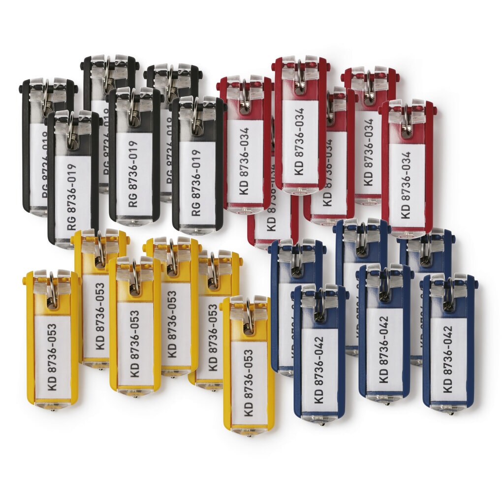 Obrázok výrobku: DURABLE prívesok na kľúče KEY CLIP, veľké balenie, 1 vrecko à 24 ks