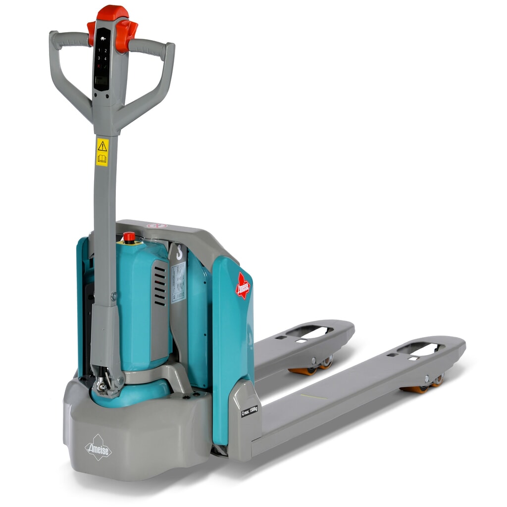 Elektrický paletový vozík Ameise® PTE 1.5, nosnosť 1 500 kg, dĺžka vidlíc 1 150 mm Obrázok výrobku: Elektrický paletový vozík Ameise® PTE 1.5, nosnosť 1 500 kg, dĺžka vidlíc 1 150 mm