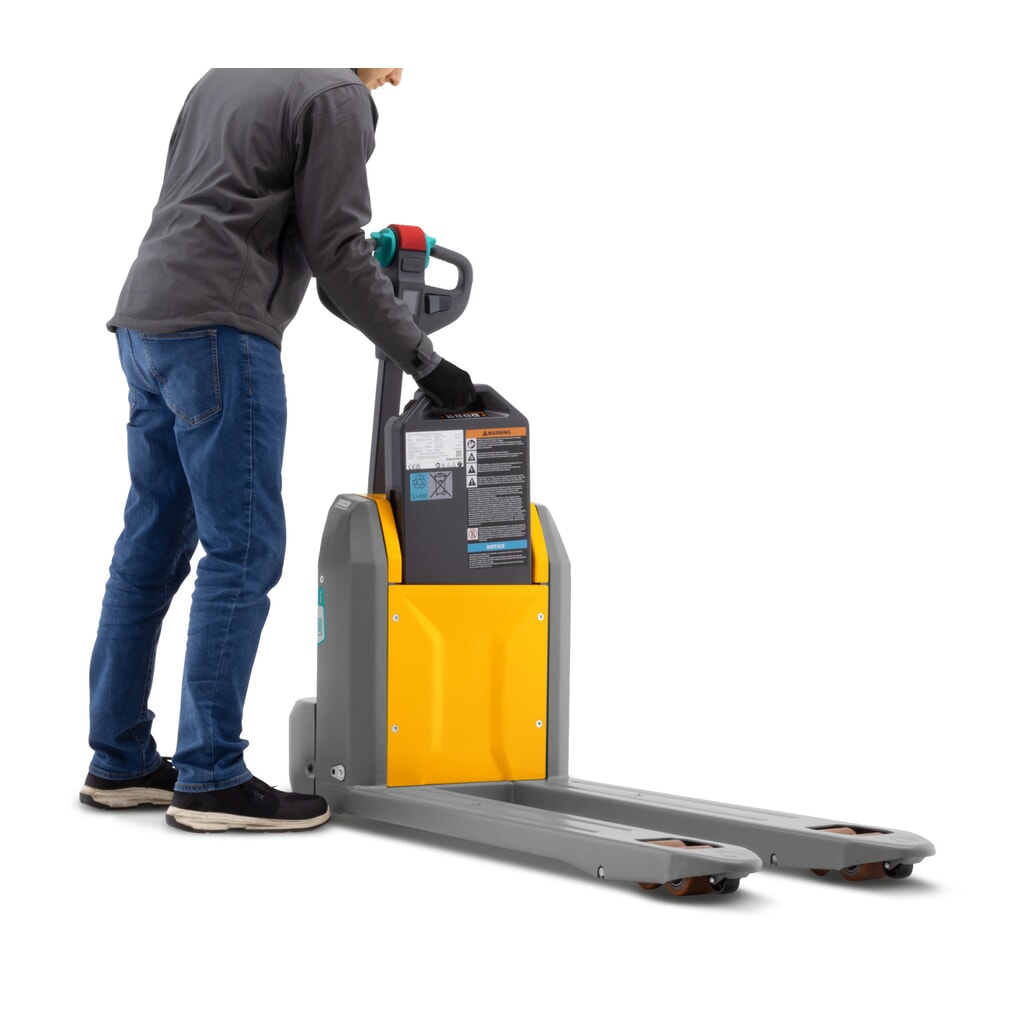 Elektrický paletový vozík Jungheinrich AME 15, nosnosť 1 500 kg, dĺžka vidlíc 1 150 mm, špeciálna šírka vidlíc 670 mm, tandemové kolieska Číslo obrázka výrobku 4: Elektrický paletový vozík Jungheinrich AME 15, nosnosť 1 500 kg, dĺžka vidlíc 1 150 mm, špeciálna šírka vidlíc 670 mm, tandemové kolieska
