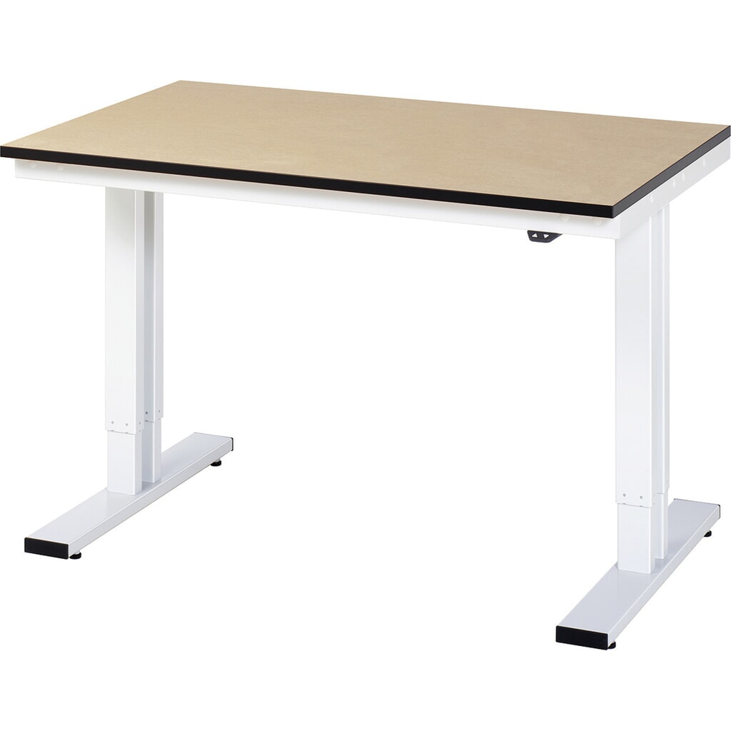 Elektricky výškovo nastaviteľný pracovný stôl RAU série adlatus 300, v × š × h 720 – 1 120 × 1 250 × 800 mm, pracovná doska MDF Obrázok výrobku: Elektricky výškovo nastaviteľný pracovný stôl RAU série adlatus 300, v × š × h 720 – 1 120 × 1 250 × 800 mm, pracovná doska MDF