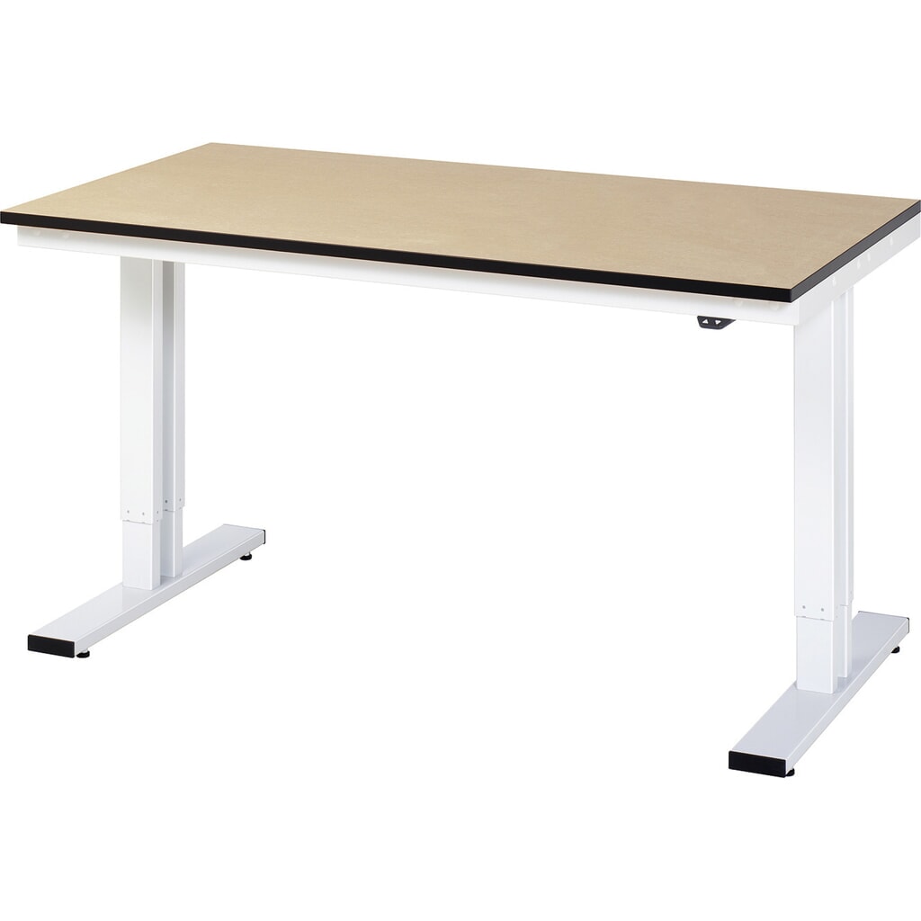 Elektricky výškovo nastaviteľný pracovný stôl RAU série adlatus 300, v × š × h 720 – 1 120 × 1 500 × 800 mm, pracovná doska MDF Obrázok výrobku: Elektricky výškovo nastaviteľný pracovný stôl RAU série adlatus 300, v × š × h 720 – 1 120 × 1 500 × 800 mm, pracovná doska MDF