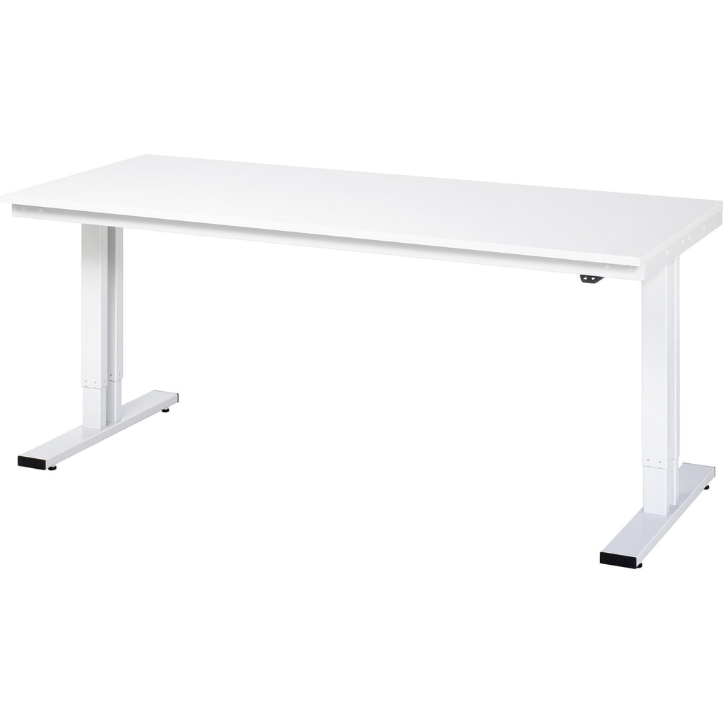 Elektricky výškovo nastaviteľný pracovný stôl RAU série adlatus 300, v × š × h 720 – 1 120 × 2 000 × 800 mm, pracovná doska s povrchom z melamínovej živice Obrázok výrobku: Elektricky výškovo nastaviteľný pracovný stôl RAU série adlatus 300, v × š × h 720 – 1 120 × 2 000 × 800 mm, pracovná doska s povrchom z melamínovej živice