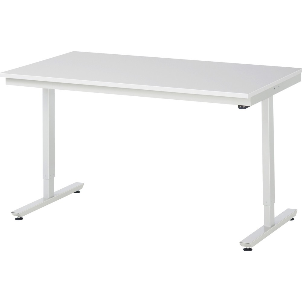 Číslo obrázka výrobku 1: Elektrický, výškovo nastaviteľný pracovný stôl RAU série adlatus 300, v × š × h 720 – 1 120 × 1 500 × 800 mm, pracovná doska s melamínovým povrchom
