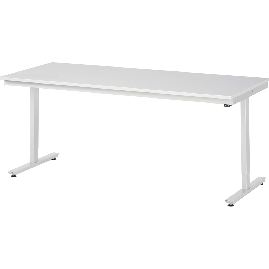 Elektrický, výškovo nastaviteľný pracovný stôl RAU série adlatus 300, v × š × h 720 – 1 120 × 2 000 × 800 mm, pracovná doska s EGB melamínovým povrchom Obrázok výrobku: Elektrický, výškovo nastaviteľný pracovný stôl RAU série adlatus 300, v × š × h 720 – 1 120 × 2 000 × 800 mm, pracovná doska s EGB melamínovým povrchom