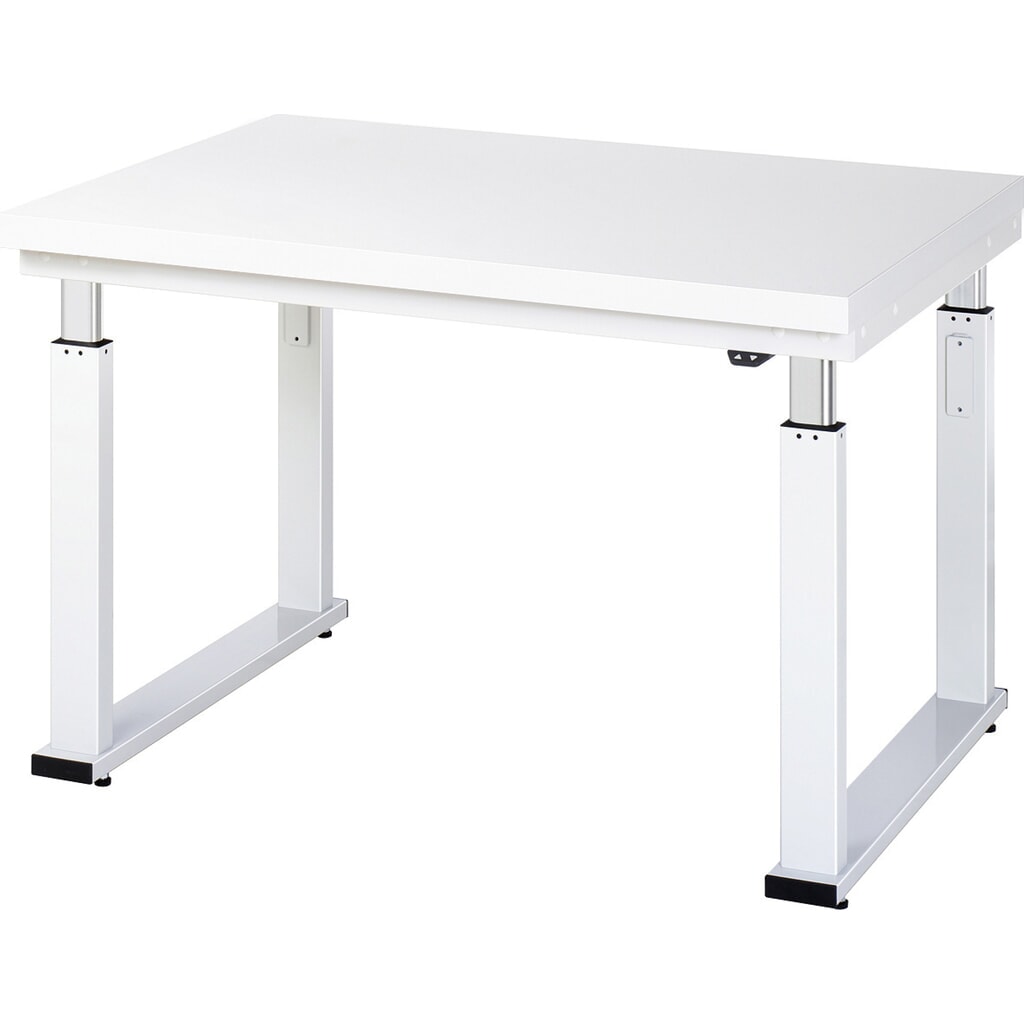 Elektricky výškovo nastaviteľný pracovný stôl RAU série adlatus 600, v × š × h 740 – 1 140 × 1 250 × 900 mm, pracovná doska s povrchom z tvrdého laminátu Obrázok výrobku: Elektricky výškovo nastaviteľný pracovný stôl RAU série adlatus 600, v × š × h 740 – 1 140 × 1 250 × 900 mm, pracovná doska s povrchom z tvrdého laminátu