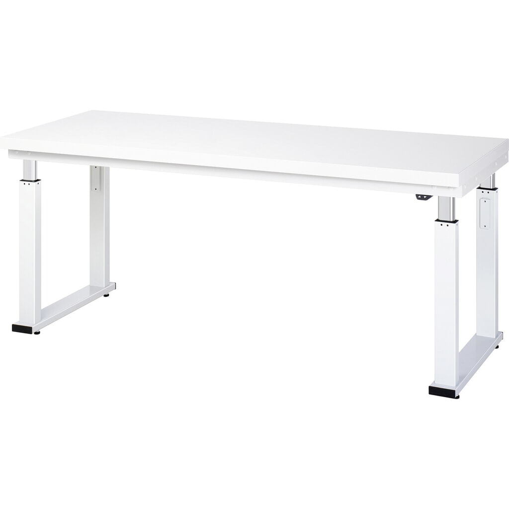 Elektricky výškovo nastaviteľný pracovný stôl RAU série adlatus 600, v × š × h 740 – 1 140 × 2 000 × 700 mm, pracovná doska s povrchom z tvrdého laminátu Obrázok výrobku: Elektricky výškovo nastaviteľný pracovný stôl RAU série adlatus 600, v × š × h 740 – 1 140 × 2 000 × 700 mm, pracovná doska s povrchom z tvrdého laminátu