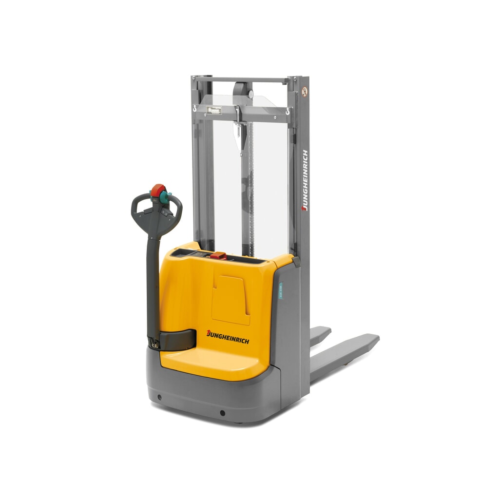 Elektrický vysokozdvižný vozík Jungheinrich EJC 112/DZ, trojité teleskopické zdvíhacie zariadenie, výška zdvihu 4 790 mm, nosnosť 1 200 kg, proporčná hydraulika, Aquamatik Číslo obrázka výrobku 1: Elektrický vysokozdvižný vozík Jungheinrich EJC 112/DZ, trojité teleskopické zdvíhacie zariadenie, výška zdvihu 4 790 mm, nosnosť 1 200 kg, proporčná hydraulika, Aquamatik