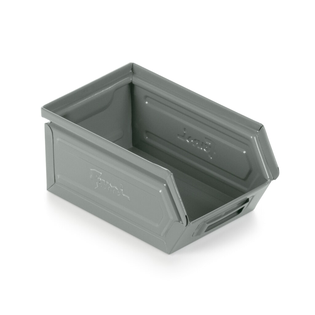 Fami box na prehľadné skladovanie, v × š × h 95 × 75 × 160 mm, oceľový plech, sivá, 20 ks/balenie Obrázok výrobku: Fami box na prehľadné skladovanie, v × š × h 95 × 75 × 160 mm, oceľový plech, sivá, 20 ks/balenie
