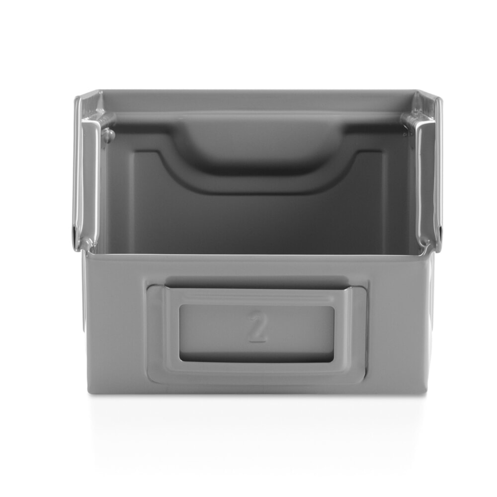 Číslo obrázka výrobku 3: Fami box na prehľadné skladovanie, v × š × h 130 × 140 × 230 mm, oceľový plech, sivá, 20 ks/balenie