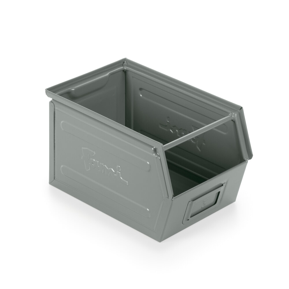 Číslo obrázka výrobku 1: Fami box na prehľadné skladovanie, v × š × h 200 × 200 × 350 mm, oceľový plech, sivá, 8 ks/balenie