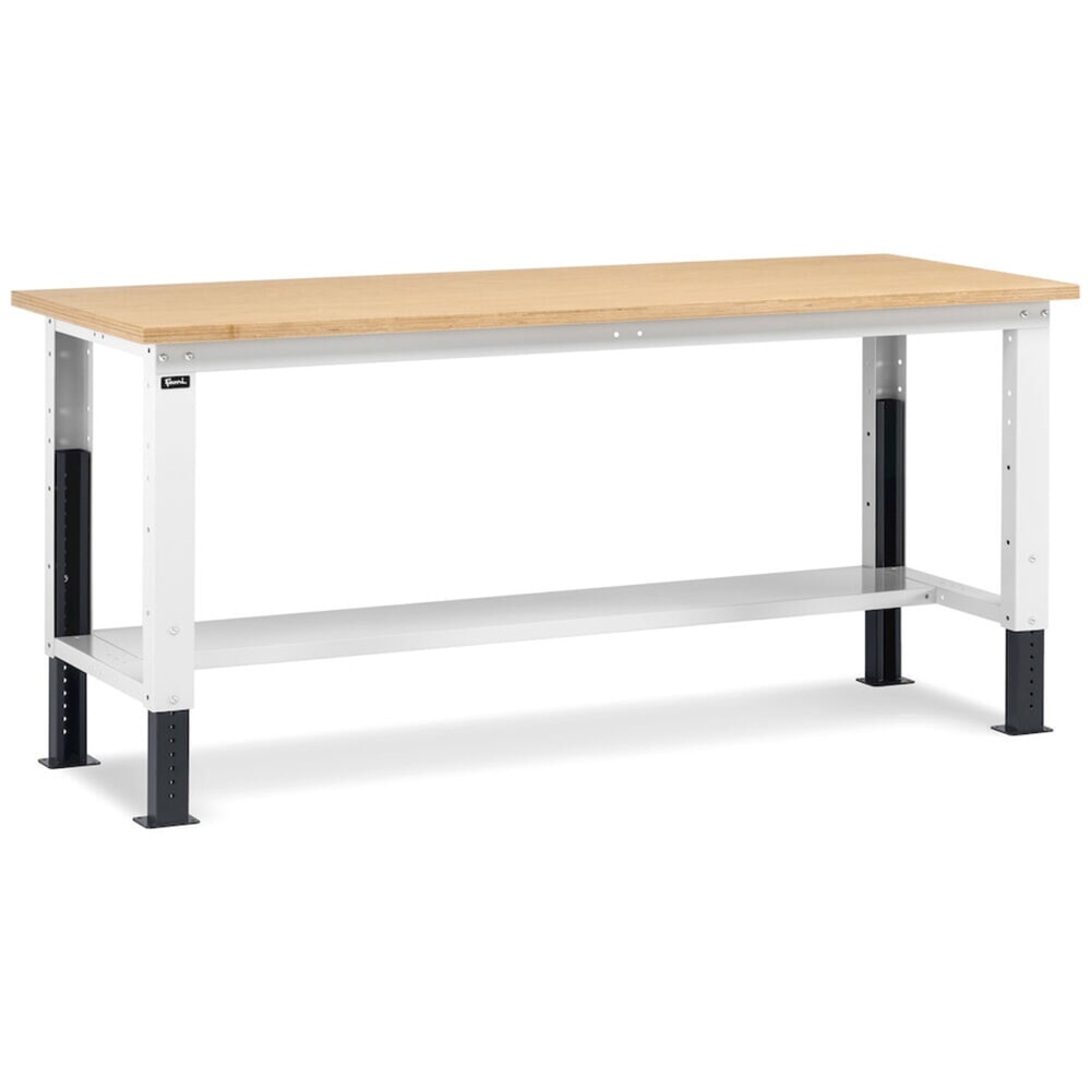 Číslo obrázka výrobku 2: Fami pracovný stôl, výškovo nastaviteľný, nosnosť 1 000 kg, V x Š x H 740-1,110 x 2 000 x 750 mm, RAL 7035 svetlošedá/RAL 7016 antracitové