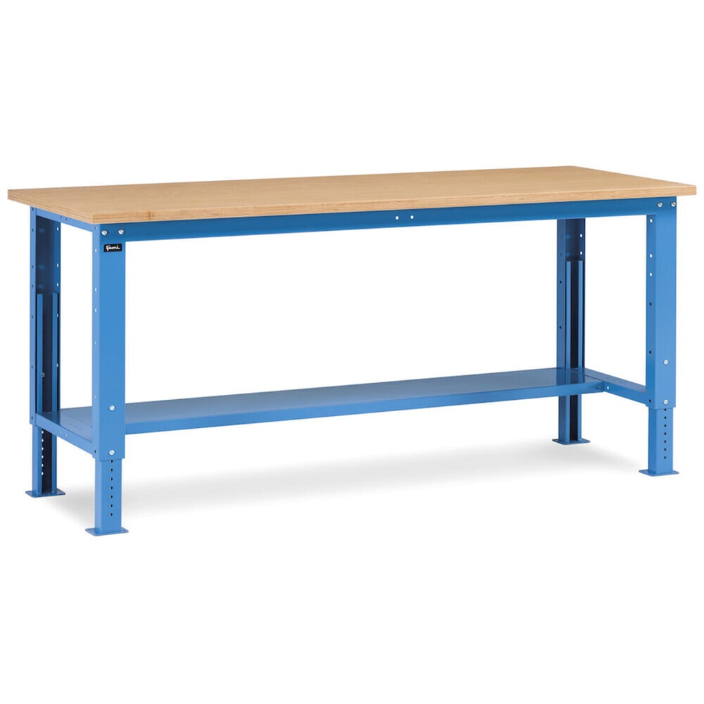 Číslo obrázka výrobku 2: Fami pracovný stôl, výškovo nastaviteľný, nosnosť 1 000 kg, V x Š x H 740-1,110 x 2,000 x 750 mm, RAL 5012 svetlomodrá