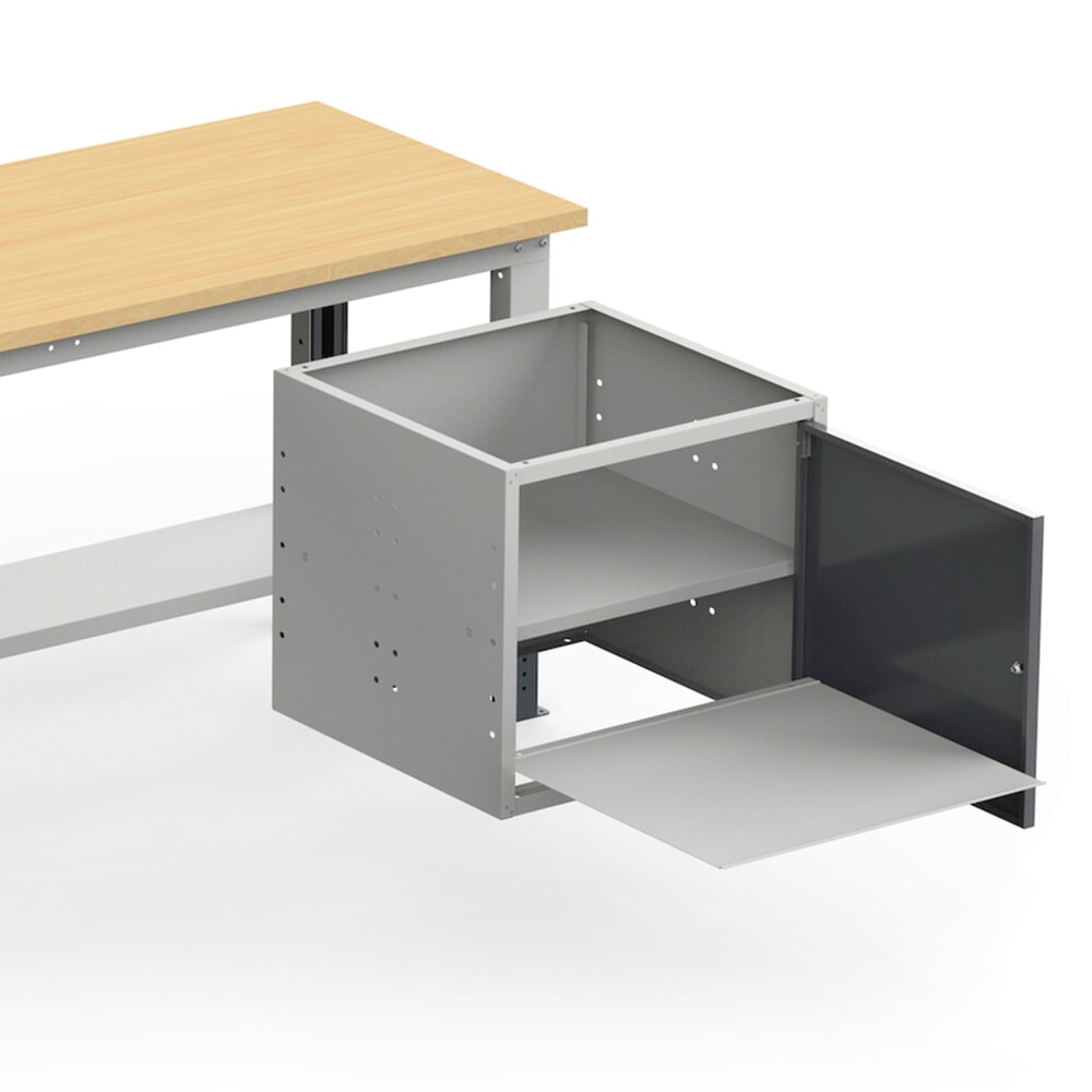 Číslo obrázka výrobku 3: Fami pracovný stôl, výškovo nastaviteľný, nosnosť 1 000 kg, V x Š x H 740-1,110 x 2 000 x 750 mm, RAL 7035 svetlošedá/RAL 7016 antracitové