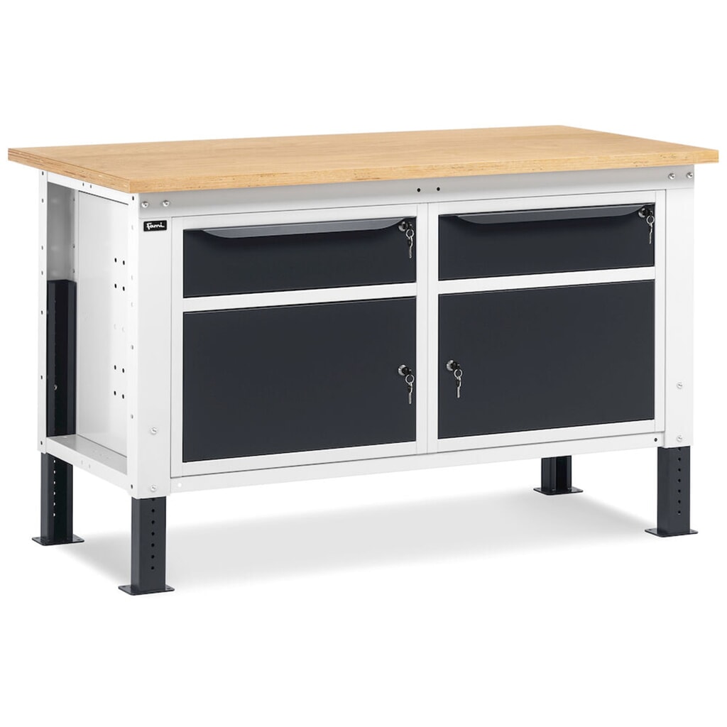 Fami pracovný stôl, výškovo nastaviteľná, 2 zásuvky a 2 skrinky, nosnosť 1 000 kg, V x Š x H 740-1,110 x 1 500 x 750 mm, RAL 7035 svetlošedá/RAL 7016 antracitové Číslo obrázka výrobku 8: Fami pracovný stôl, výškovo nastaviteľná, 2 zásuvky a 2 skrinky, nosnosť 1 000 kg, V x Š x H 740-1,110 x 1 500 x 750 mm, RAL 7035 svetlošedá/RAL 7016 antracitové