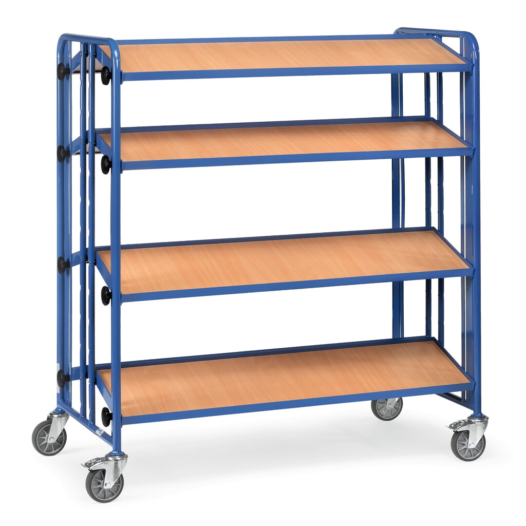 Fetra® montážny vozík so základnými doskami, 4 úrovne, obojstranný Obrázok výrobku: Fetra® montážny vozík so základnými doskami, 4 úrovne, obojstranný