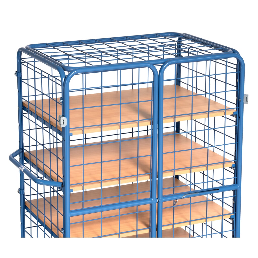Fetra® Skriňový vozík, nosnosť 600kg, sieťované steny, s dvojitými krídlovými dverami, 5 Stupeň 1,000 x 600 mm Číslo obrázka výrobku 4: Fetra® Skriňový vozík, nosnosť 600kg, sieťované steny, s dvojitými krídlovými dverami, 5 Stupeň 1,000 x 600 mm
