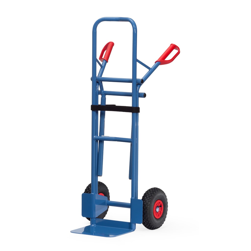Číslo obrázka výrobku 3: fetra® stoličkový vozík vyrobený z ocele, nosnosť 300 kg, lopatka š x H 320 x 250 mm, pneumatiky z masívnej gumy