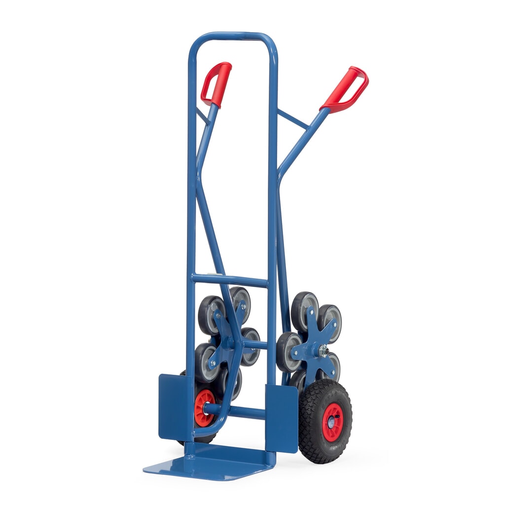 Obrázok výrobku: fetra® vrece na schody, 5-ramenná hviezda kolesa, nosnosť 200 kg, lopatka š š x H 320 x 250 mm, oceľ