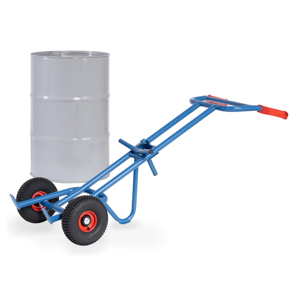 Obrázok výrobku: Ffetra® Barrel Truck, nosnosť 300 kg, bez žokejového kolieska, Pneumatiky