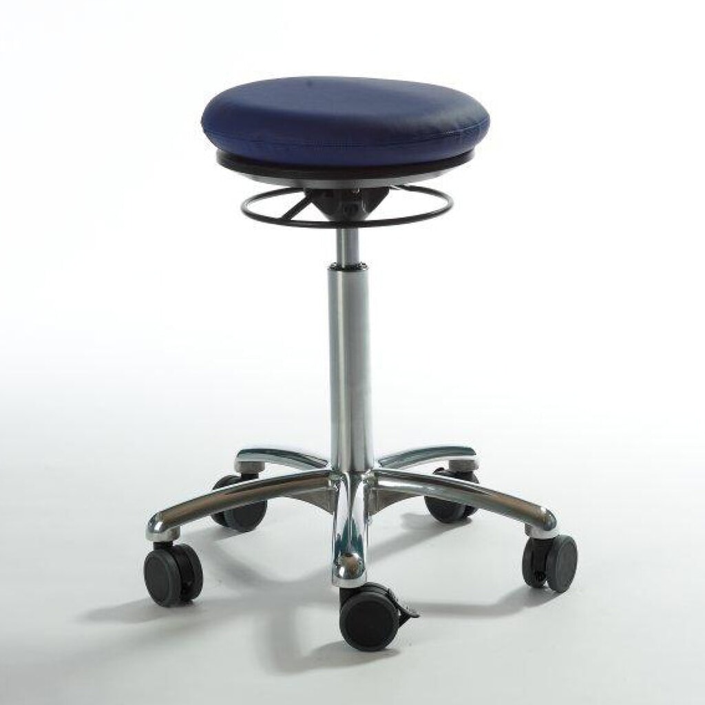 Global Stole A/S Stolička Pilates, kožené sedadlo, výška sedadla 540-730 mm, modrá Obrázok výrobku: Global Stole A/S Stolička Pilates, kožené sedadlo, výška sedadla 540-730 mm, modrá