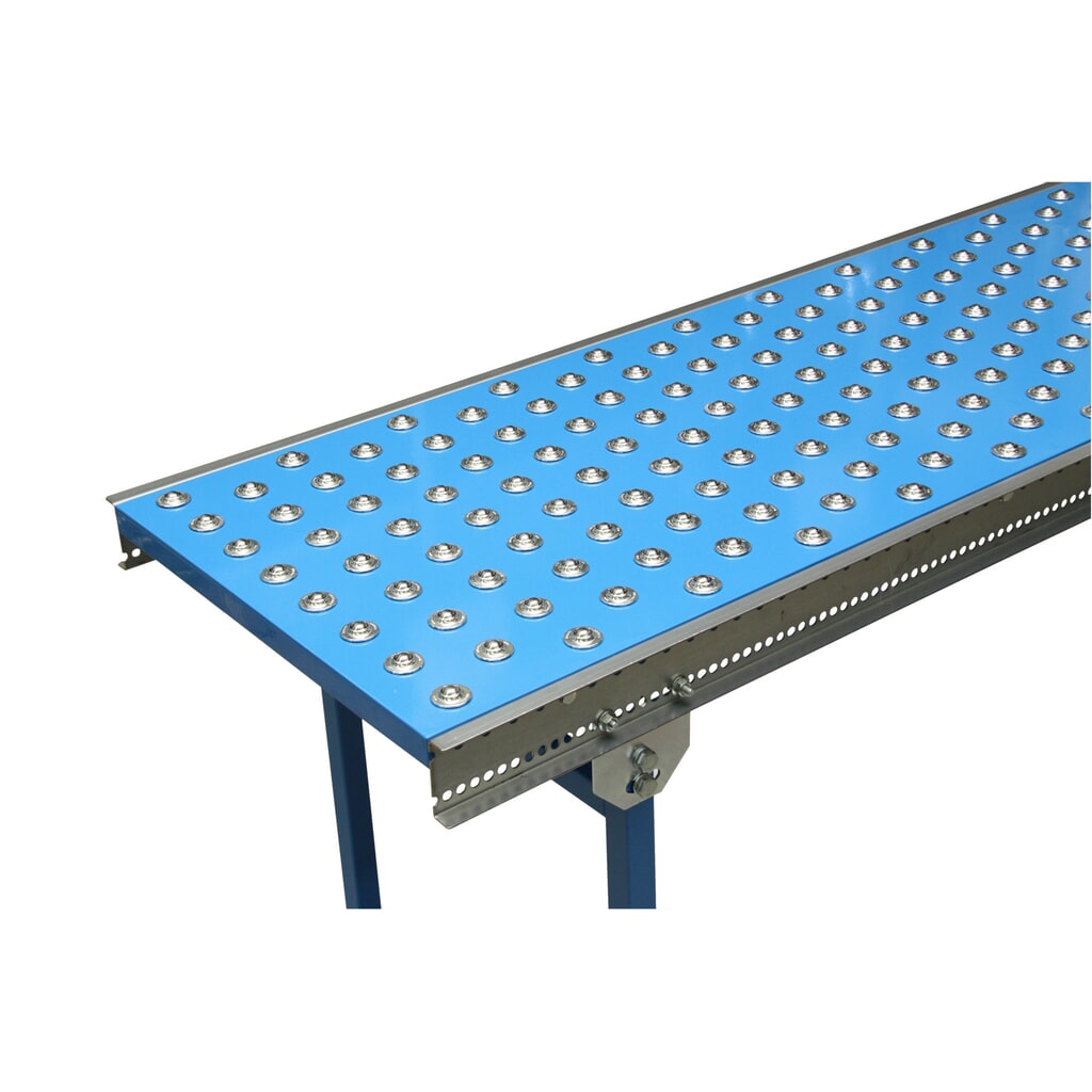 Obrázok výrobku: BLUME stôl s guľovými valčekmi, Profil v tvare U, Ø 22 mm, D × Š 500 × 800 mm, Rozstup 200 mm
