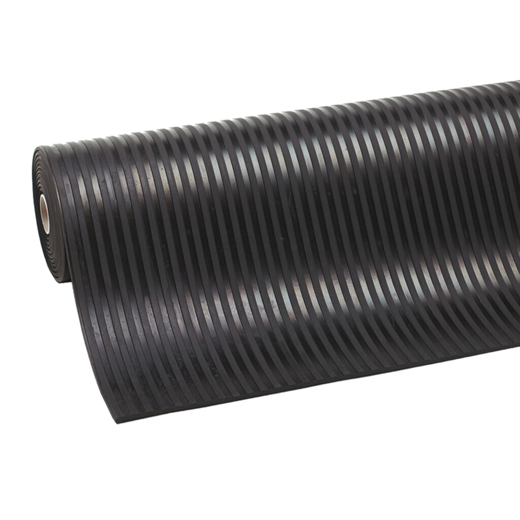 Gumená podložka NoTrax Rib 'n' Roll P3™, hrubo drážkovaná, š × d 1 000 × 10 000 mm, čierna Obrázok výrobku: Gumená podložka NoTrax Rib 'n' Roll P3™, hrubo drážkovaná, š × d 1 000 × 10 000 mm, čierna