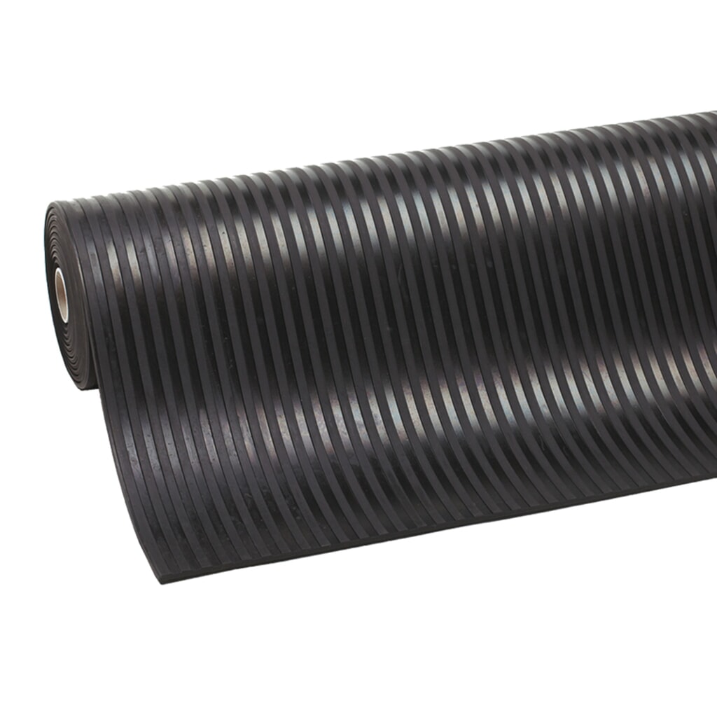 Gumená podložka NoTrax Rib 'n' Roll P3™, jemne drážkovaná, š × d 10 m × 1 000 mm, čierna Obrázok výrobku: Gumená podložka NoTrax Rib 'n' Roll P3™, jemne drážkovaná, š × d 10 m × 1 000 mm, čierna