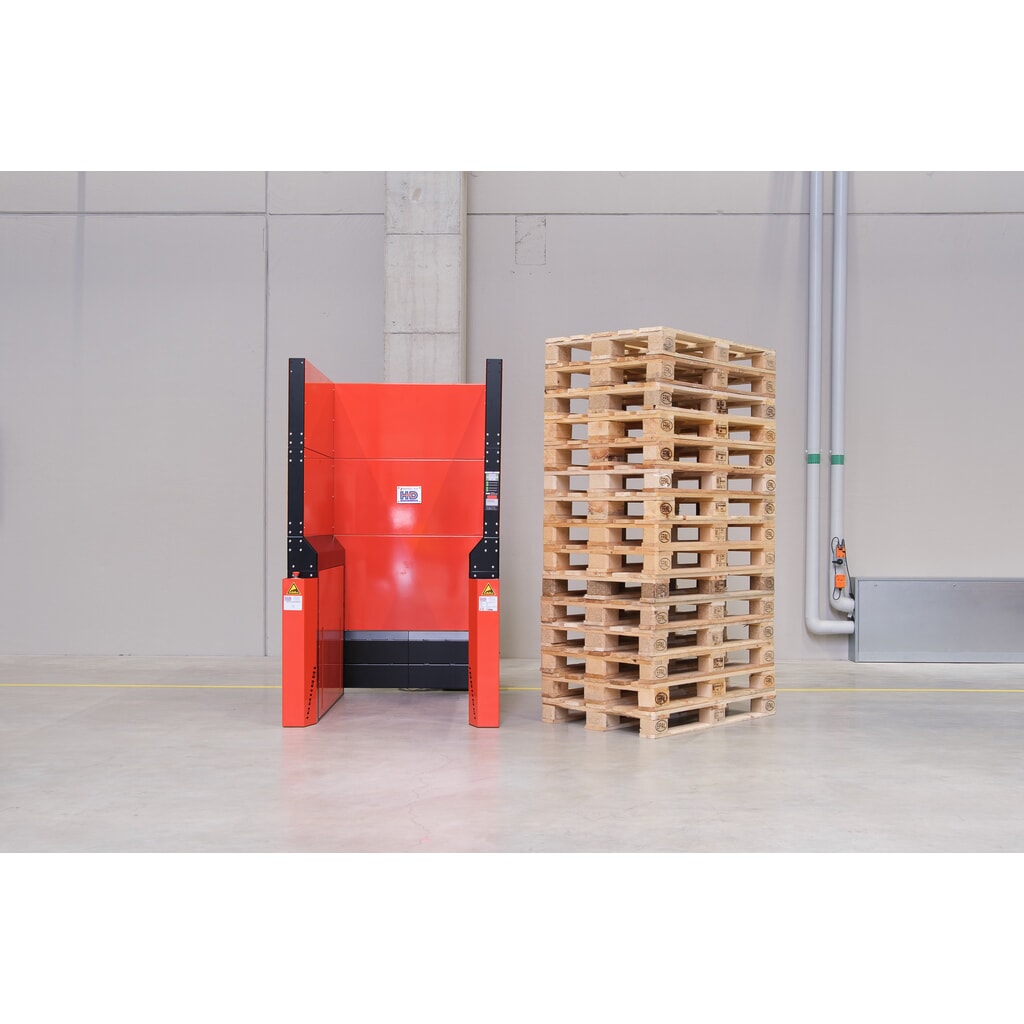 Číslo obrázka výrobku 4: Hagenauer+Denk Paletový zásobník PalServer Universal, 15 paliet, ŠxD 800 x 1200 mm, krvavo-oranžová farba