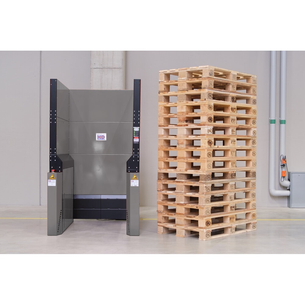 Obrázok výrobku: Hagenauer+Denk paletový zásobník PalServer Universal, 15 paliet, ŠxD 1000 x 1200 mm, nehrdzavejúca oceľ