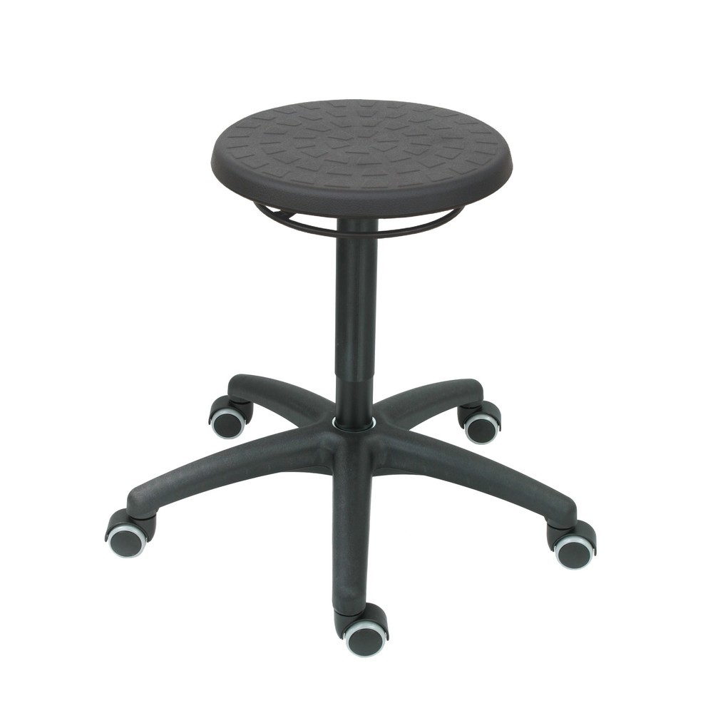 Číslo obrázka výrobku 1: Okrúhla stolička HEMMDAL, PU sedadlo, výška sedadla 460 – 650 mm, kolieska