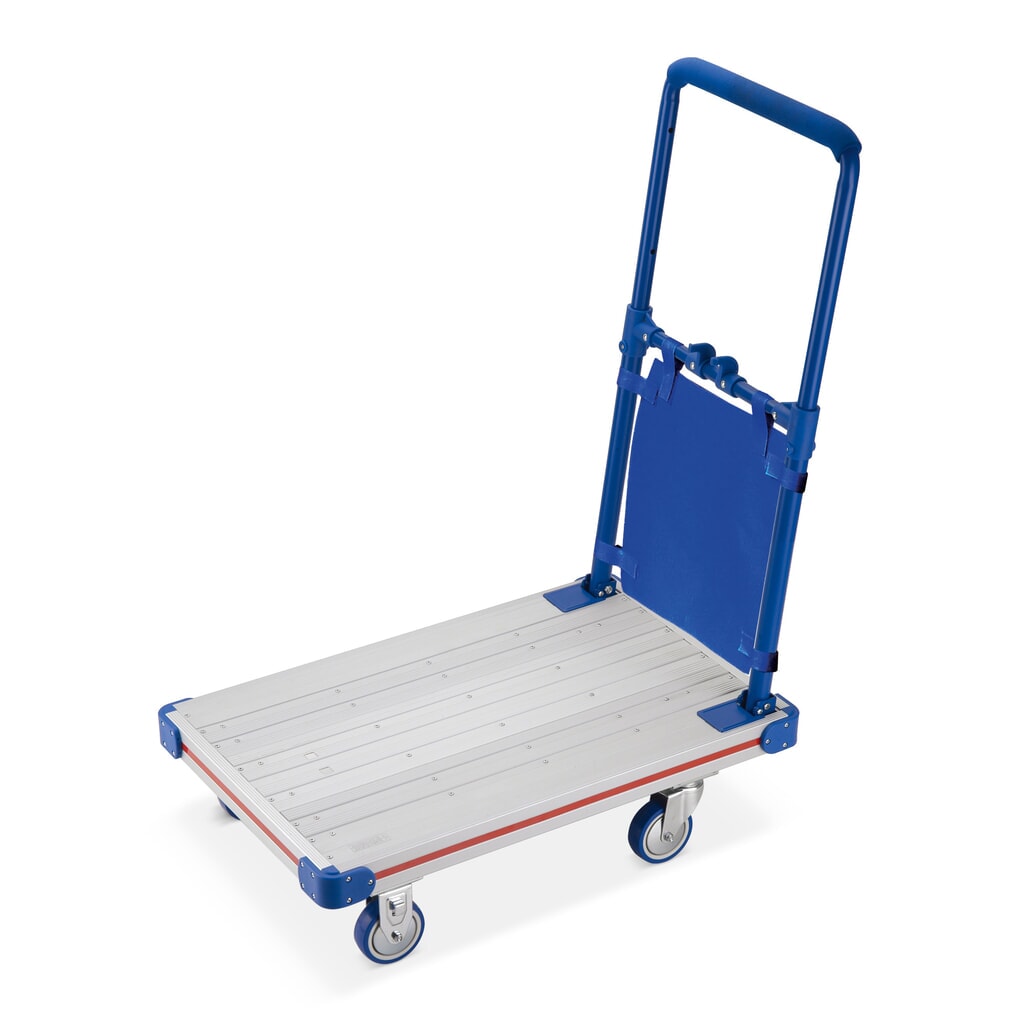Hliníkový plošinový vozík, skladací, nosnosť 150 kg Číslo obrázka výrobku 1: Hliníkový plošinový vozík, skladací, nosnosť 150 kg