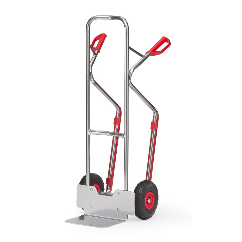 Číslo obrázka výrobku 1: Hliníkový stohovací vozík fetra®, nosnosť 200 kg, nakladacia plocha š x h 320 x 250 mm, s lyžinami
