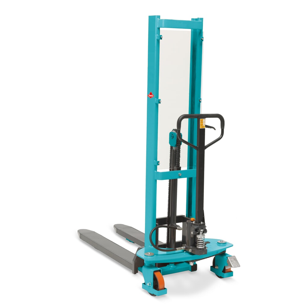 Hydraulický vysokozdvižný vozík Ameise® PSM 1.0 s rýchlozdvihom, jednoduchý stĺpik, výška zdvihu 1 600 mm, nosnosť 1 000 kg Obrázok výrobku: Hydraulický vysokozdvižný vozík Ameise® PSM 1.0 s rýchlozdvihom, jednoduchý stĺpik, výška zdvihu 1 600 mm, nosnosť 1 000 kg