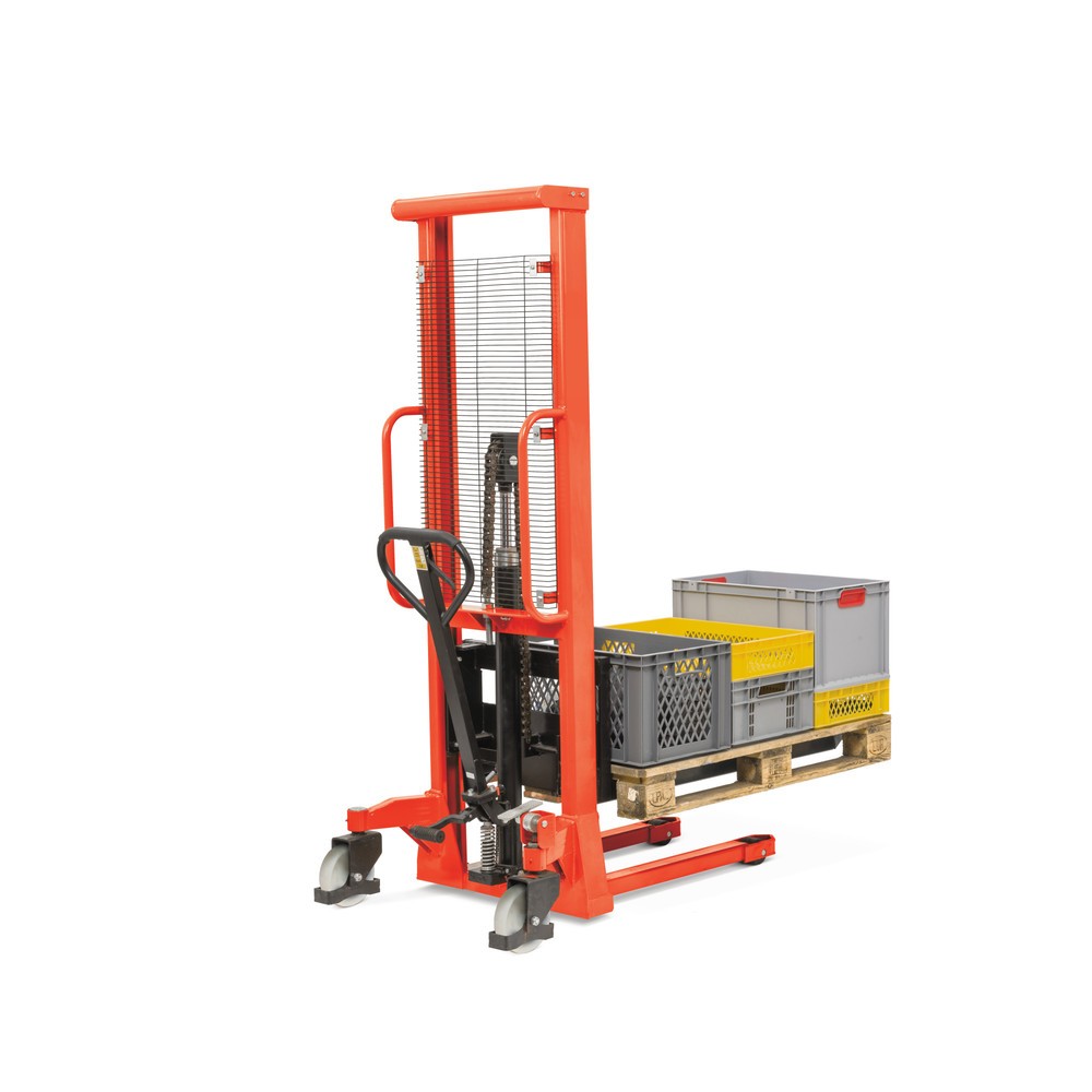 Číslo obrázka výrobku 3: Hydraulický vysokozdvižný vozík BASIC PSM 1.0 s jednoduchým stožiarom, výška zdvihu 1 600 mm, nosnosť 1 000 kg