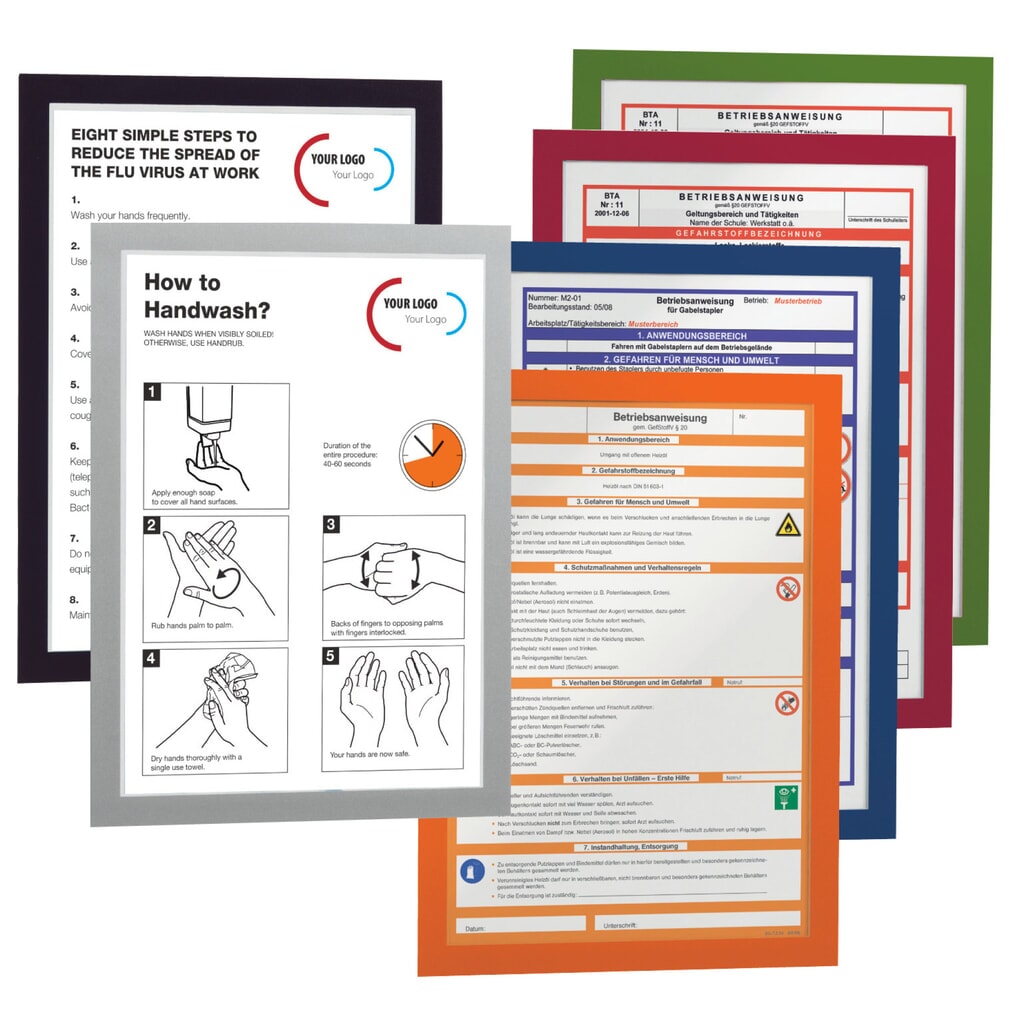 Číslo obrázka výrobku 1: Informačný rám DURABLE DURAFRAME®, samolepiaci, DIN A3, červený