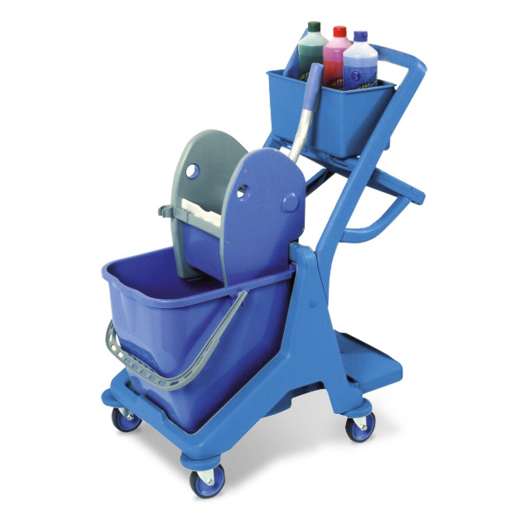 Harema® Professional jednokolesový kôš, 25 litrový vedro, s plastovým podnosom Obrázok výrobku: Harema® Professional jednokolesový kôš, 25 litrový vedro, s plastovým podnosom