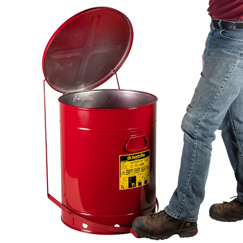 Číslo obrázka výrobku 2: Justrite Workbench Storage Container Foot Pedál, červená, 80 Liter