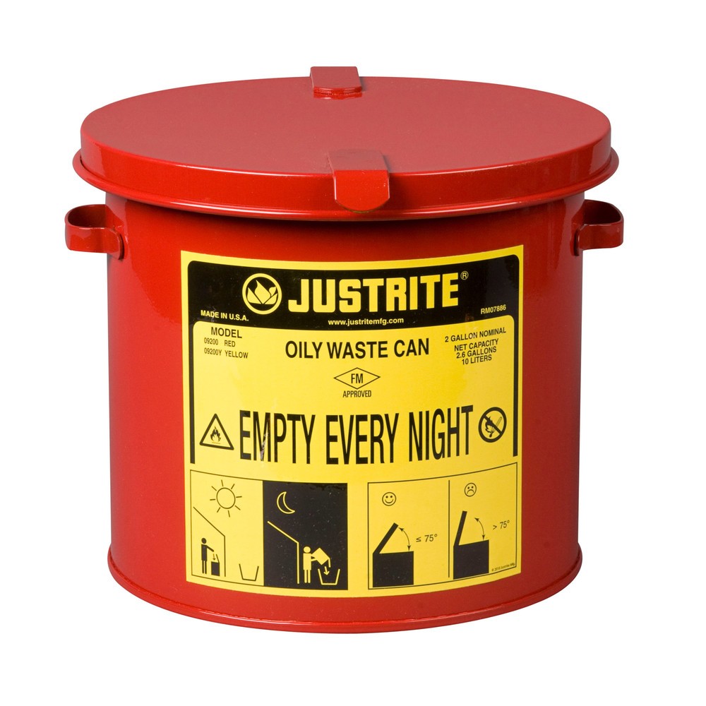 Číslo obrázka výrobku 1: Justrite Manual Workbench Collector kontajner, červená, 8 Liter