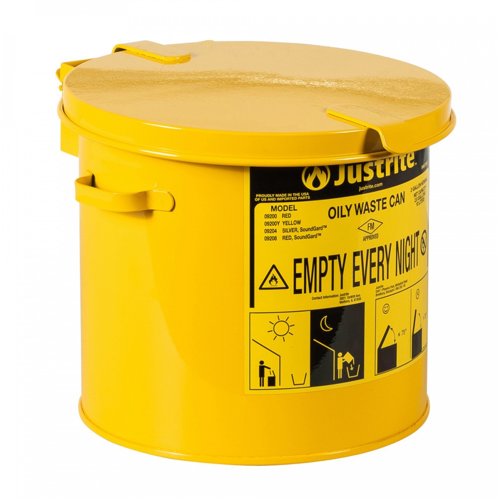 Číslo obrázka výrobku 1: Justrite Manual Workbench Collector kontajner, žltá, 8 Liter