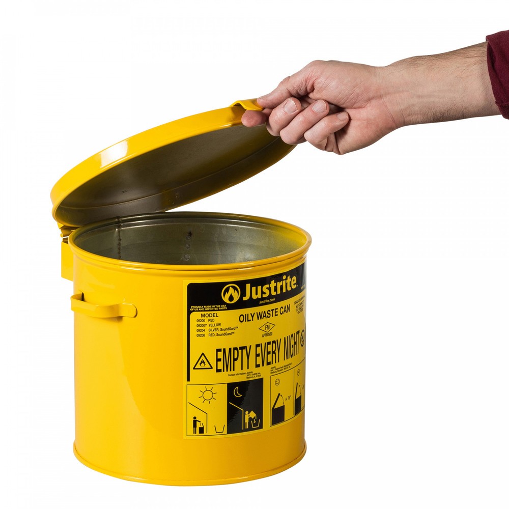 Číslo obrázka výrobku 2: Justrite Manual Workbench Collector kontajner, žltá, 8 Liter