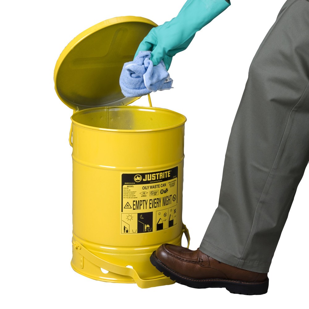 Číslo obrázka výrobku 2: Justrite Workbench Storage Container Foot Pedál, žltá, 20 Liter