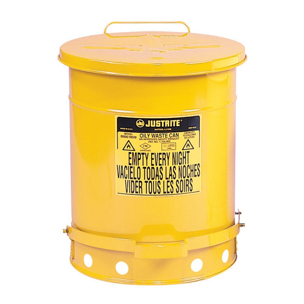 Číslo obrázka výrobku 1: Justrite Workbench Storage Container Foot Pedál, žltá, 80 Liter