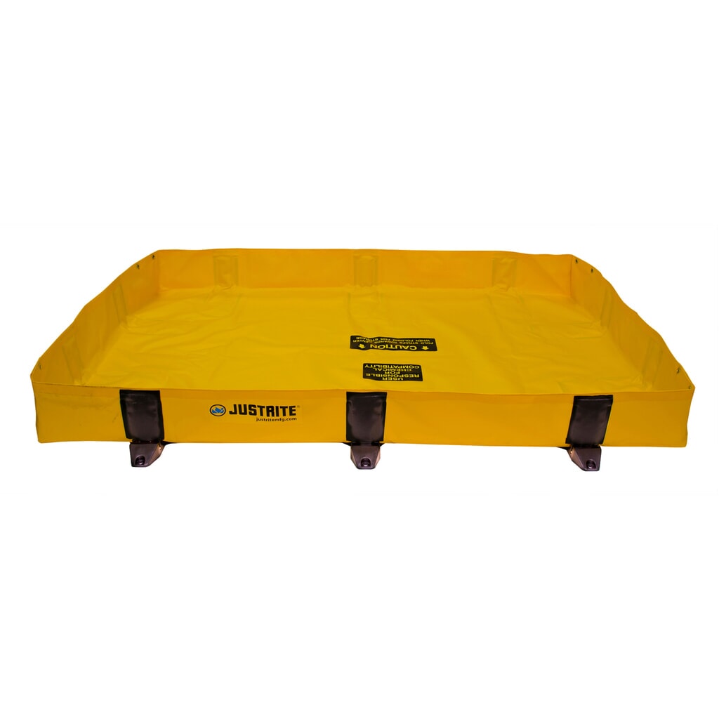 Justrite® QuickBerm® Lite skladacia záchytná vaňa z polyesteru, kapacita 299 l Obrázok výrobku: Justrite® QuickBerm® Lite skladacia záchytná vaňa z polyesteru, kapacita 299 l